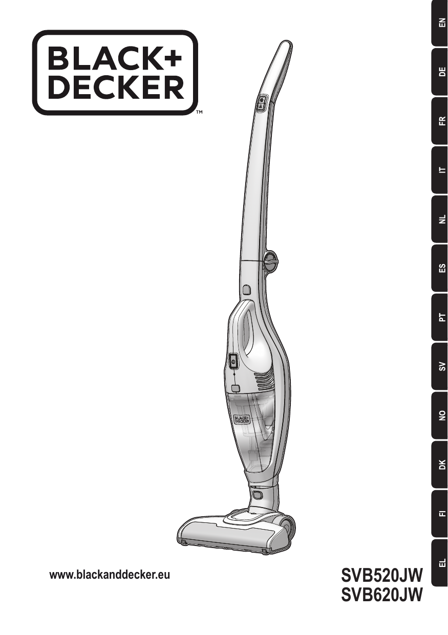 Black & Decker SVB520JW Stick-vac type h1 Benutzerhandbuch