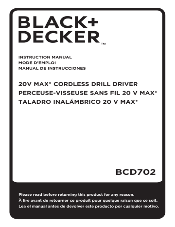 Black and decker discount bcd702c1