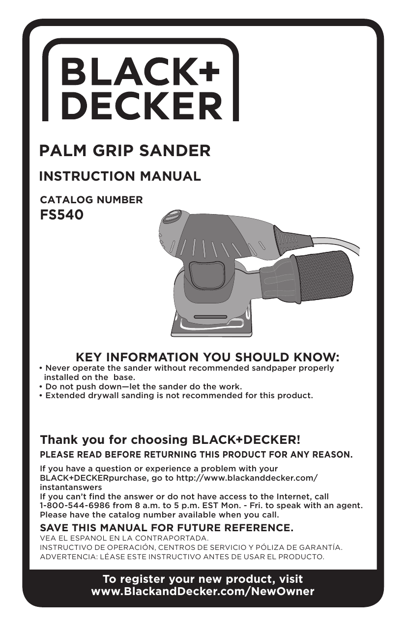 Black & Decker 7448-BDK Type 4 Parts Diagram for Sander