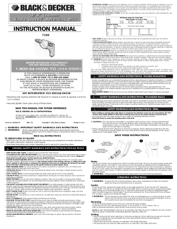 Black Decker 7190 Instruction manual Manualzz