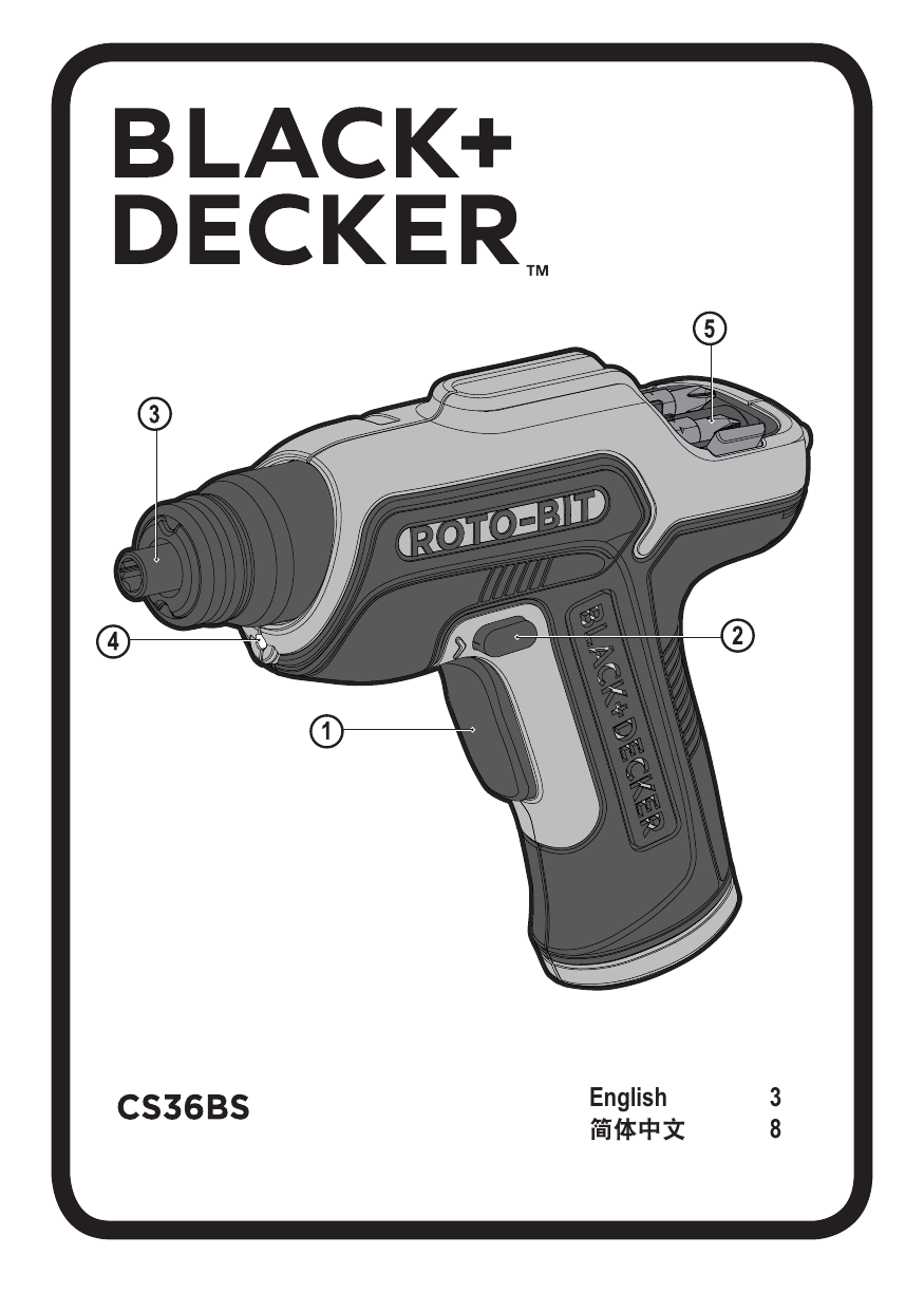 Black & Decker CS36BS Type H1 Cordless Screwdriver Spare Parts