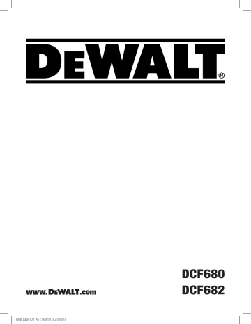 DeWALT DCF682 Screwdriver Instruction Manual | Manualzz