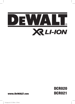 DeWalt DCR021 Manual instruction manual manualzz