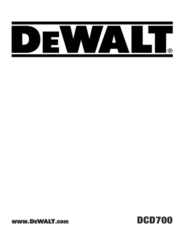 DeWalt DCD700 Cordless drill Руководство пользователя | Manualzz