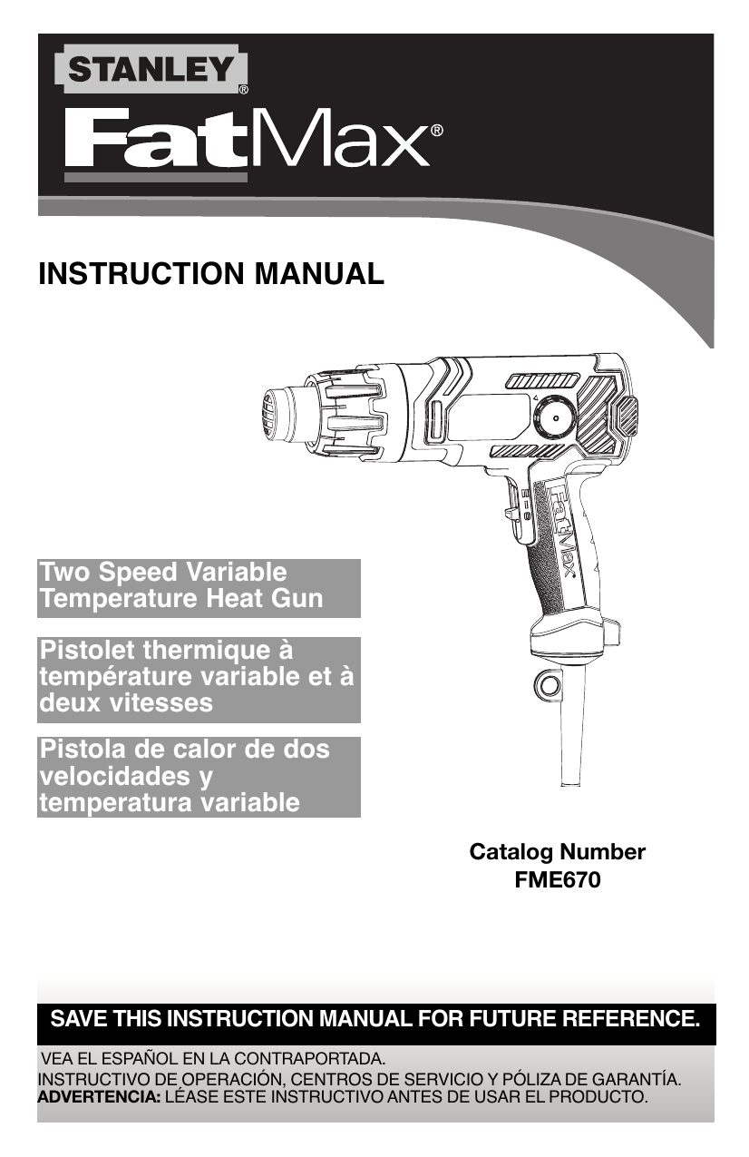 Pistolet thermique à fil à température variable 12,5 A Certified