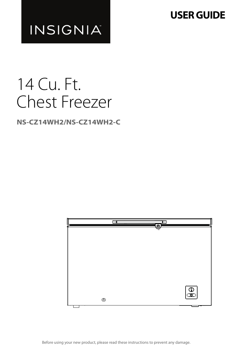 Insignia NS-CZ14WH2 14.0 Cu. Ft. Chest Freezer User Guide