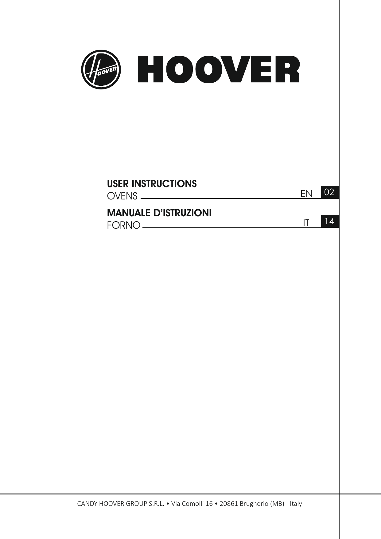 Hoover HOC3T3378B WIFI Oven User Manual | Manualzz