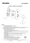 ALDER TAPWARE Vito Bertoni Series Shower/Bath Diverter Manual