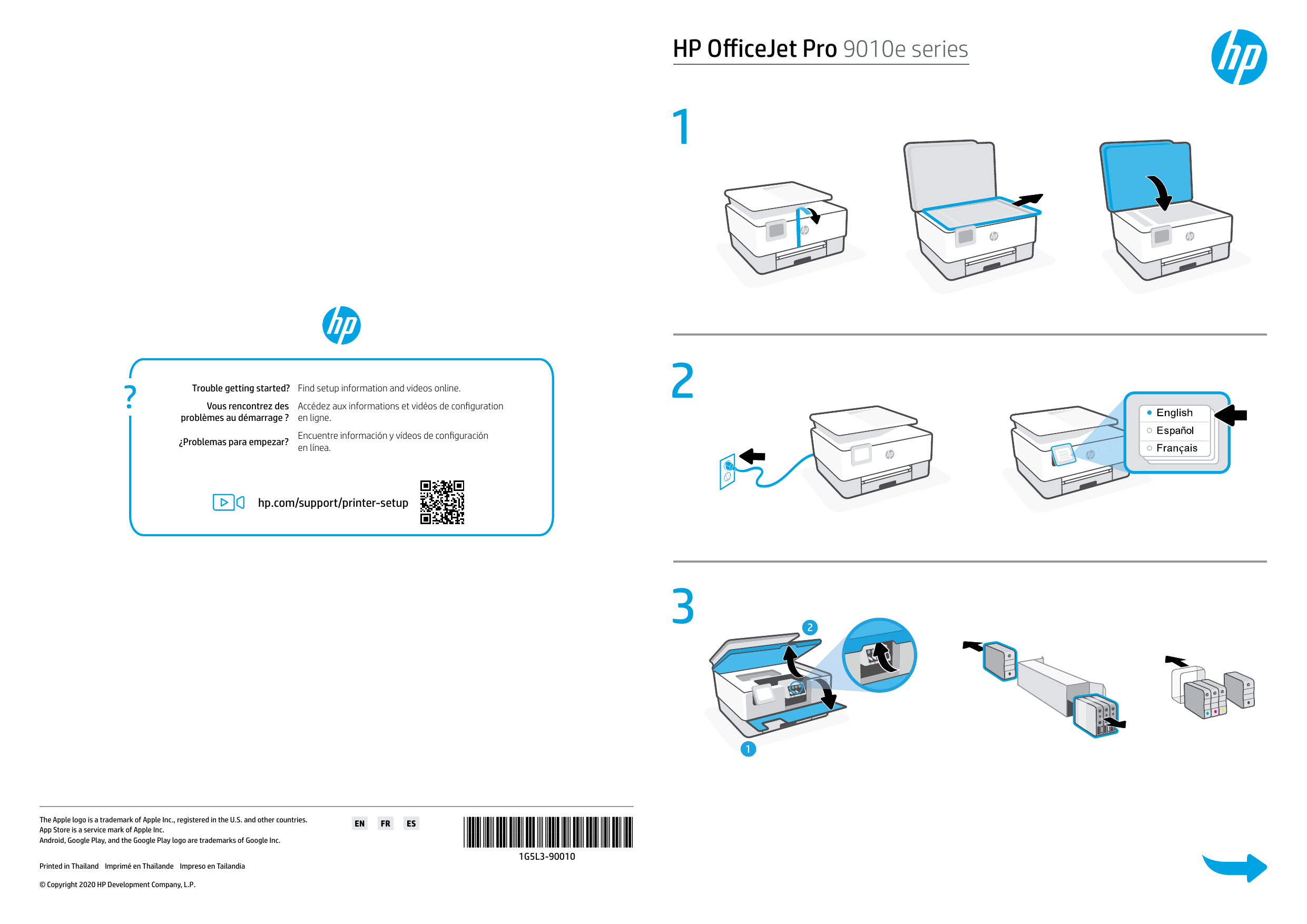 HP OfficeJet Pro 9010 All-in-One Printer series Setup