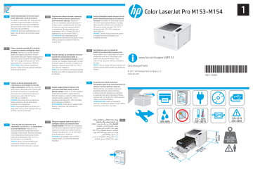 HP Color LaserJet Pro M153-M154 Printer series Guia de instalação ...