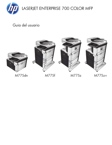 HP LaserJet Enterprise 700 color MFP M775 series El manual del propietario  | Manualzz