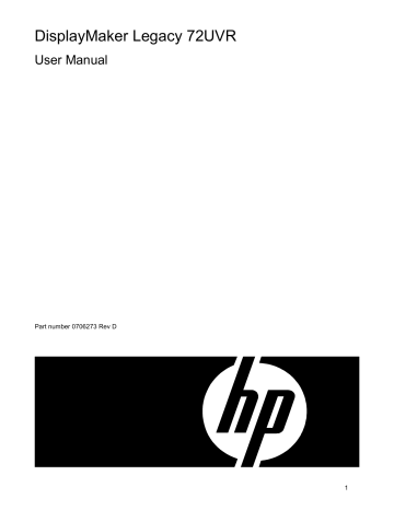 HP ColorSpan Legacy Printers User's manual | Manualzz