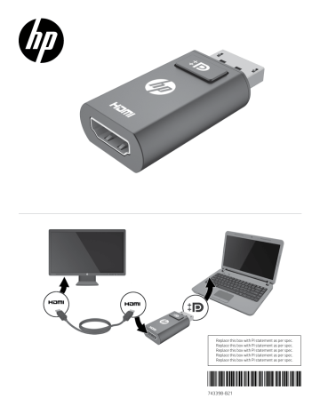 HP DisplayPort to HDMI 1.4 Adapter Installation Guide | Manualzz