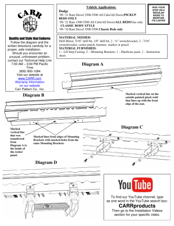 Carr 1 Ld Step Installation Instructions Manualzz