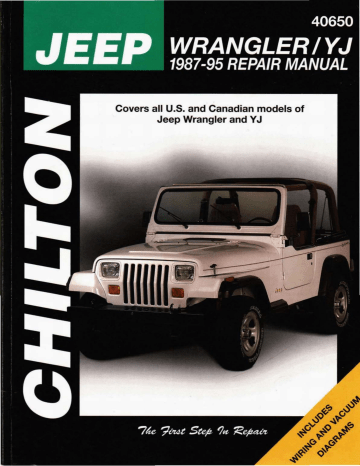 Jeep Wrangler 1987-1995 Repair Manual | Manualzz