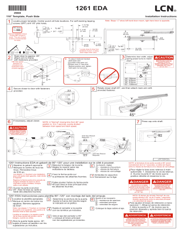 Allegion LCN 1261 EDA Installation Instructions | Manualzz