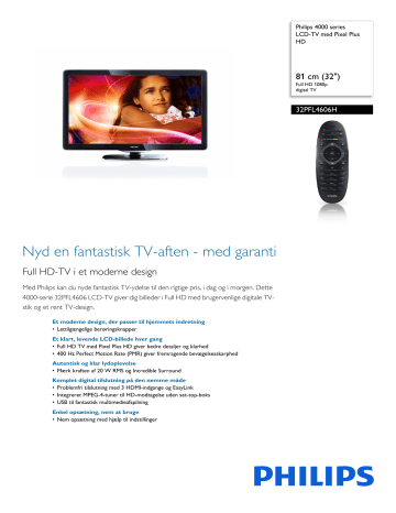 Télécommande De Remplacement Originale Philips Pour Téléviseurs 32PFL4606H/12, 37PFL4606H/12, 42PFL4606H/12, 47PFL4606H/12