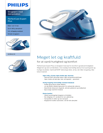 Philips GC8942/20 PerfectCare Expert Plus Strygejern med dampstation ...
