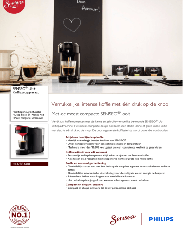 SENSEO® HD7884/80 SENSEO® Up+ Koffiezetapparaat Productdataset | Manualzz