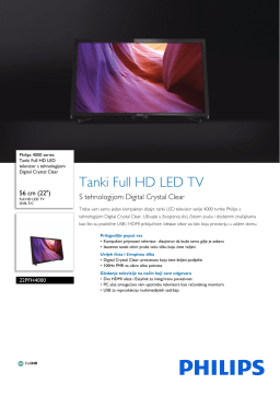 Philips 22PFH4000/88 4000 series Tanki Full HD LED TV Product Datasheet