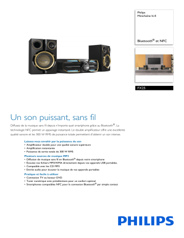 Philips FX25/12 Minichaîne hi-fi Fiche technique de produit | Manualzz