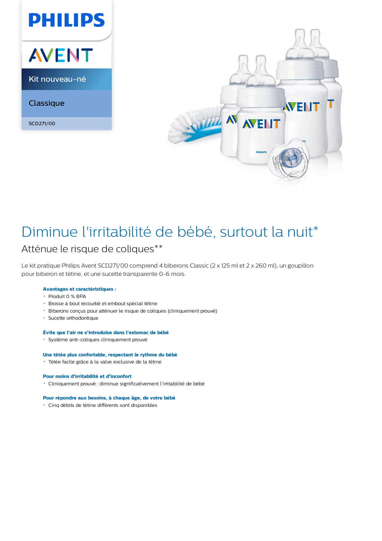 Avent Scd271 00 Avent Kit Nouveau Ne Manuel Utilisateur Manualzz