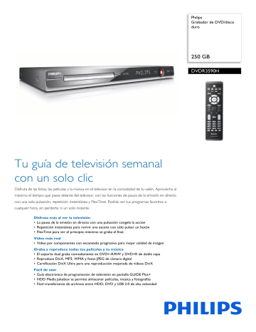 DVDR7260H/58 Philips Grabador de DVD/disco duro