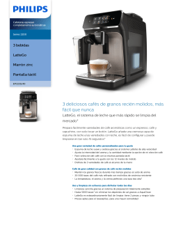 PHILIPS EP2236/40 Serie 2200 Máquinas de espresso completamente automáticas  Manual del usuario