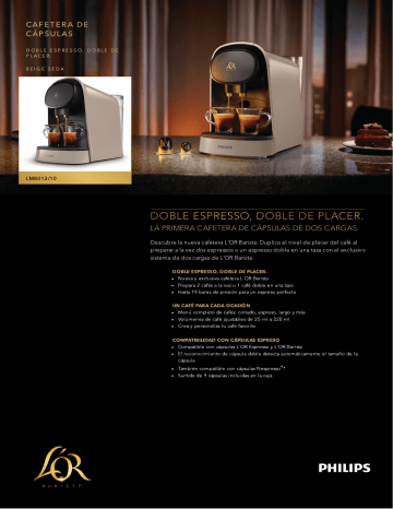 Cafetera de Cápsulas Philips L'Or Barista System LM8012/70/ Gris