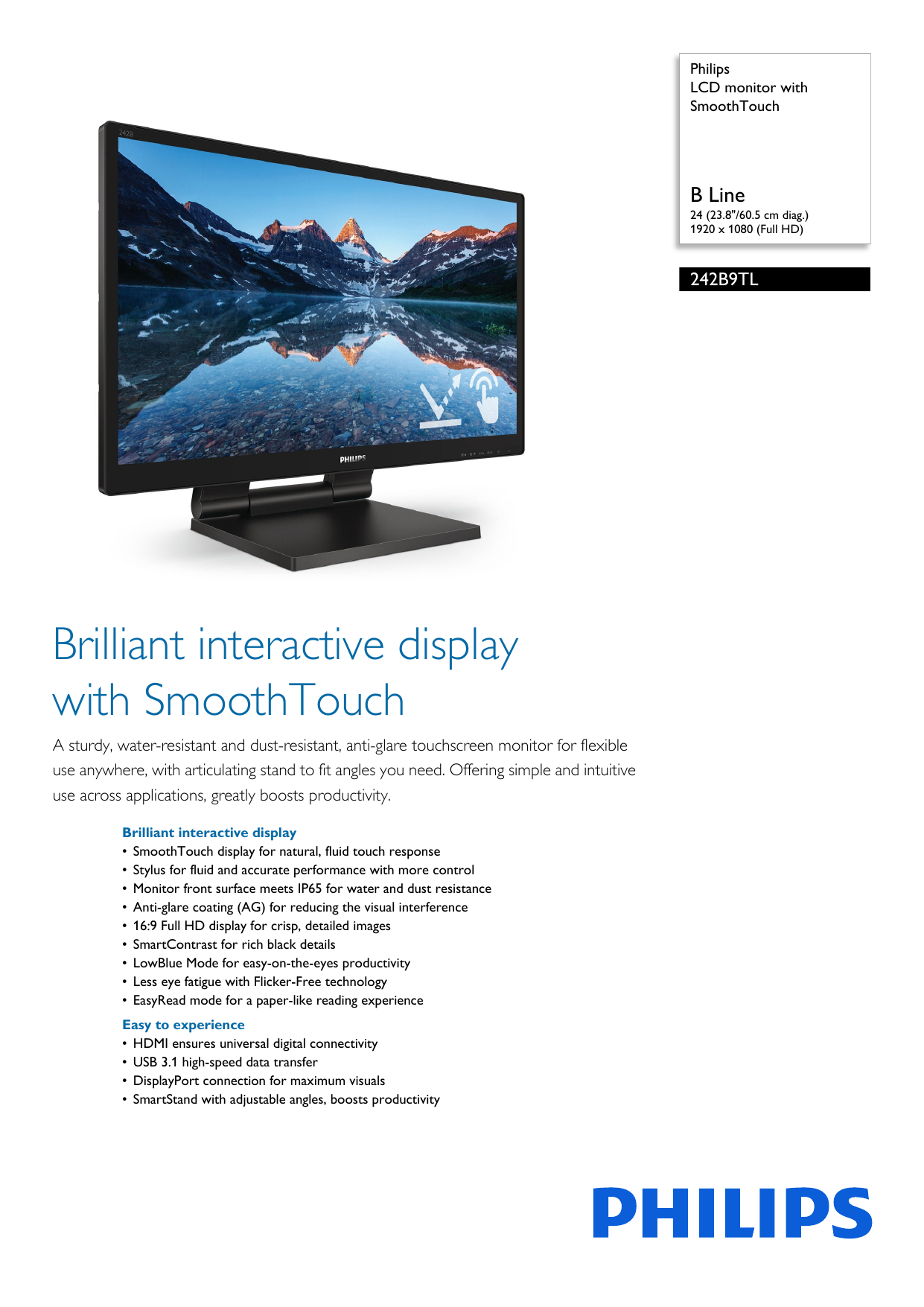 LCD monitor with SmoothTouch Product 
