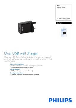 Philips DLP2610/05 USB wall charger Kartę produktu
