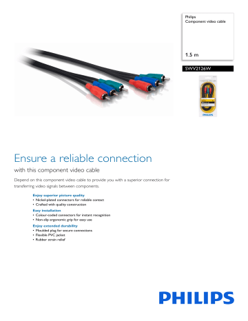 Philips SWV2126W/10 Component video cable Product Datasheet | Manualzz