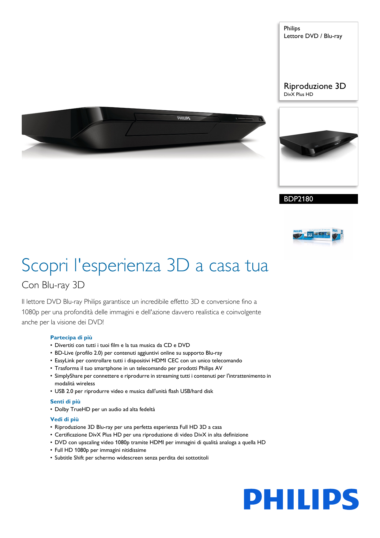 Lettore Blu-ray BDP5160/12