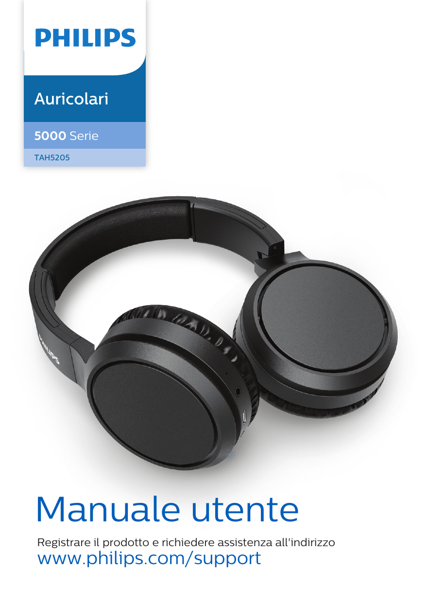 Philips TAH5205BK/00 Cuffia wireless Manuale utente | Manualzz