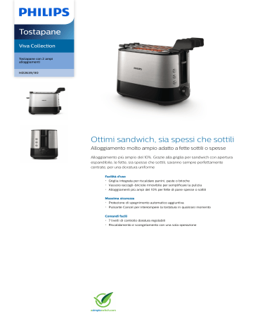 Philips Viva Collection HD2692/90 - Broodrooster - van Willigen Witgoed