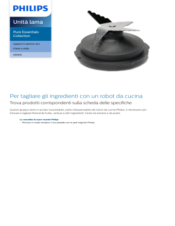 Misurino e tappo per frullatore Philips Misurino e tappo per frullatore Philips