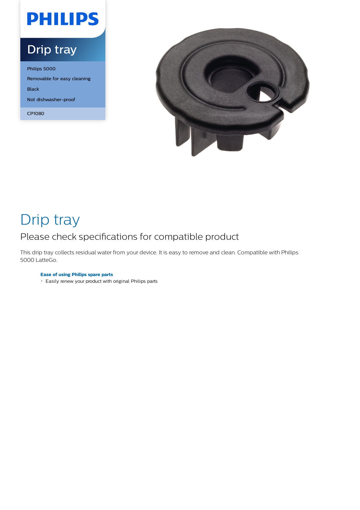 Philips CP1080/01 Drip tray Product 