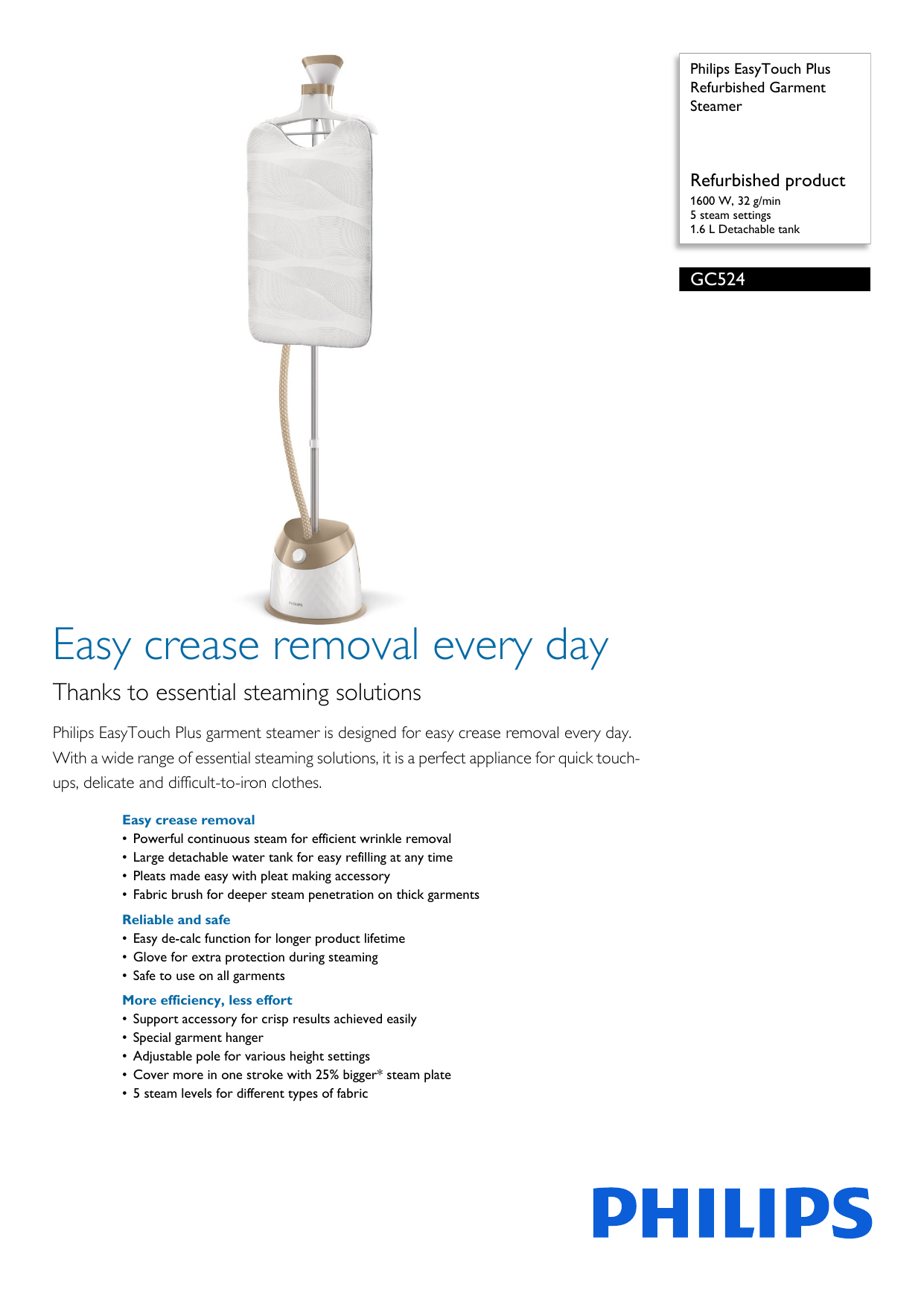 philips easy de wrinkling everyday