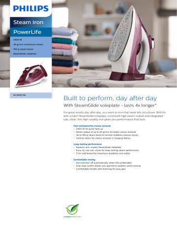 philips iron gc2995