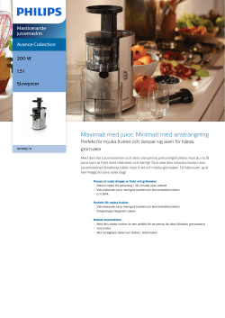 Philips HR1882/31 - Användarmanual, Bruksanvisning | manualzz.com