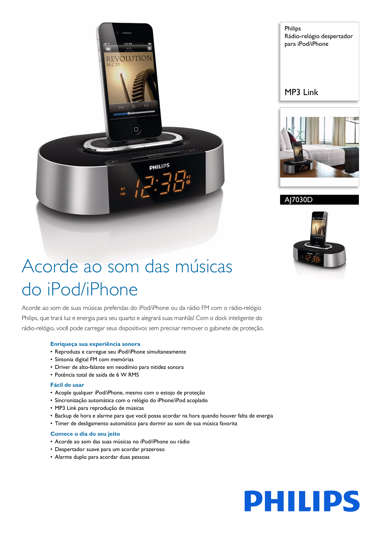 radio relogio dock station iphone