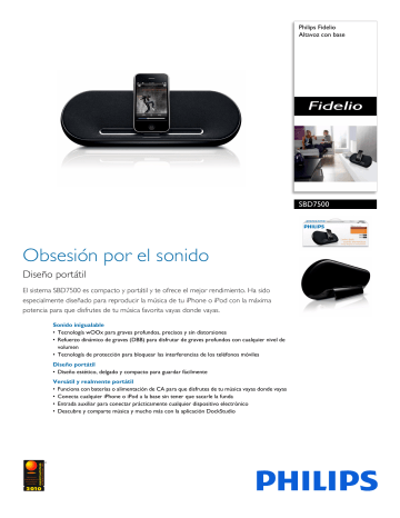 Philips SBD7500/37 User manual | Manualzz