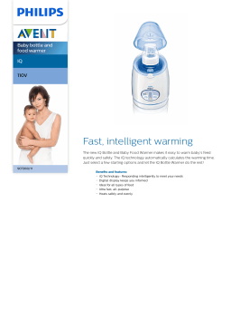 Avent SCF260/11 Avent Digital Bottle and Baby Food Warmer Product Datasheet