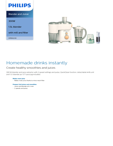 Blender and Juicer HR1843/00