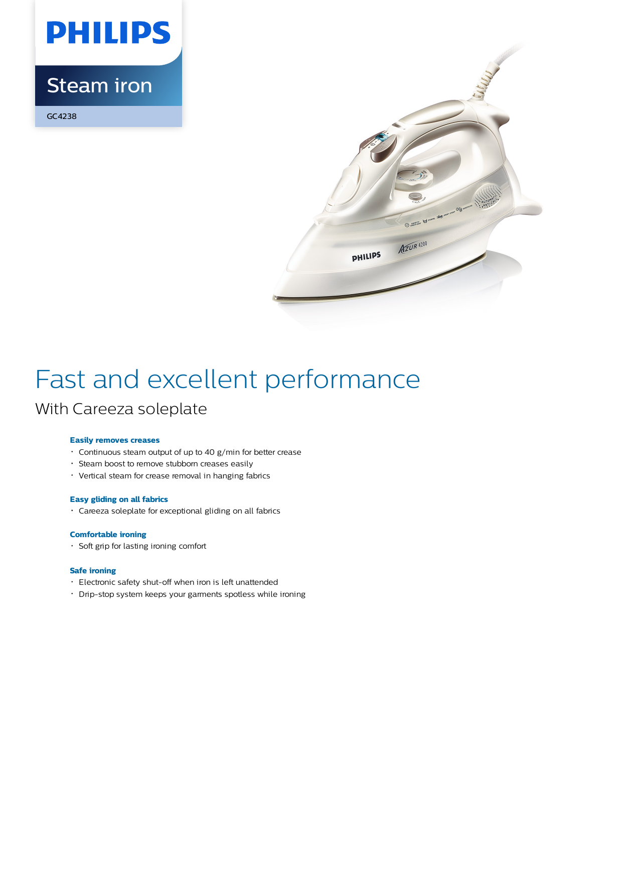 philips careeza steam iron