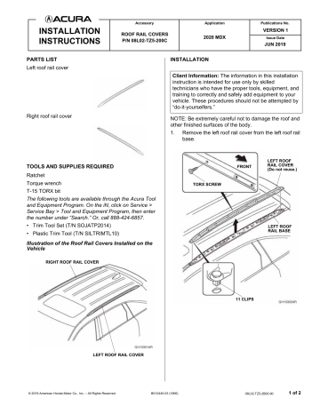 Acura 08L02-TZ5-200C Installation Instructions | Manualzz