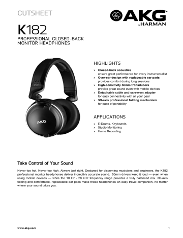 AKG K182 Professional closed-back 