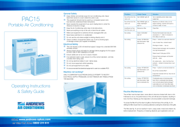 andrews PAC15 Operating Instructions & Safety Manual | Manualzz