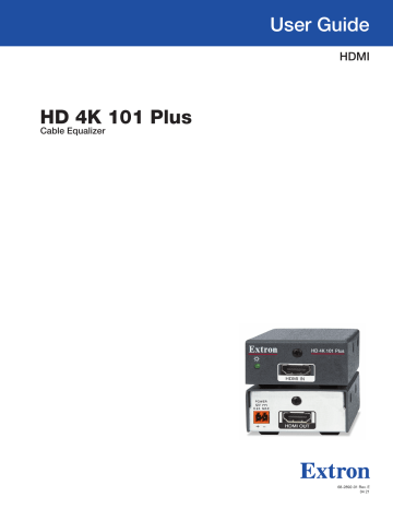 Extron HD 4K 101 Plus User guide | Manualzz