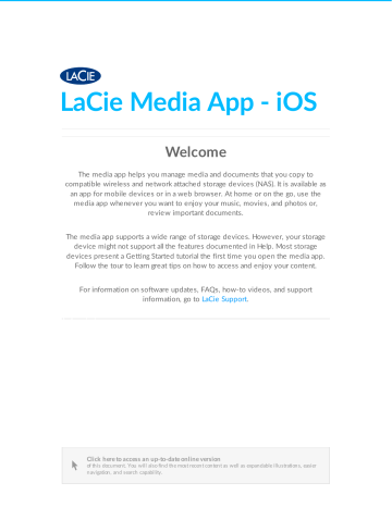 Enjoying Your Media. LaCie Media App | Manualzz